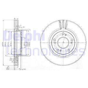 Тормозной диск BG3977 DELPHI