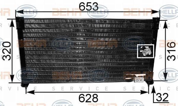 Конденсатор, кондиционер 8FC 351 036-281 HELLA