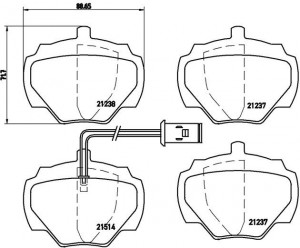 Комплект тормозных колодок, диско P44003 BREMBO
