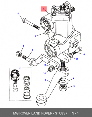 Рулевой механизм STC837 MG ROVER LAND ROVER