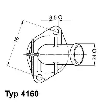 Термостат, охлаждающая жидкость 416083D WAHLER