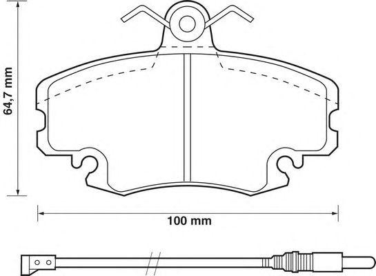 Комплект тормозных колодок, диско 571526B BENDIX JURID
