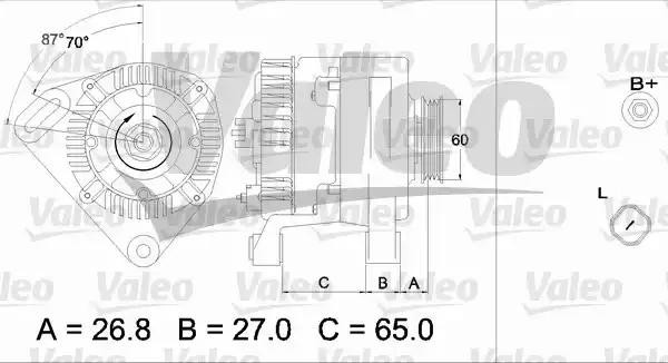 Генератор 437323 VALEO PHC