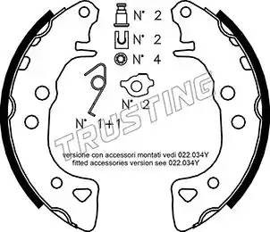 Комплект тормозных колодок 022.030K TRUSTING