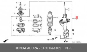 Амортизатор подвески 51601-SAA-E02 HONDA