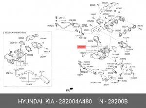 Компрессор, наддув 282004A480 HYUNDAI KIA