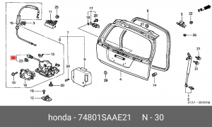 Деталь 74801SAAE21 HONDA