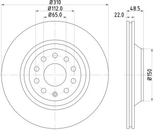 Тормозной диск MDC1813 MINTEX