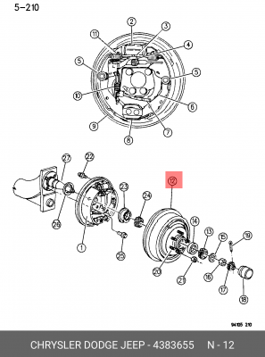 Тормозной барабан 438 3655 CHRYSLER