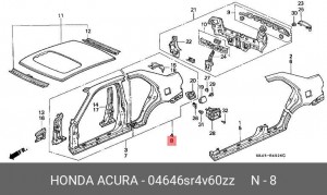 Крыло 04646SR4V60ZZ HONDA