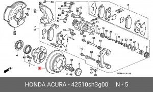 Тормозной диск 42510-SH3-G00 HONDA