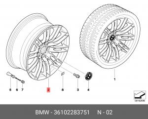 Диск колеса 36 10 2 283 751 BMW