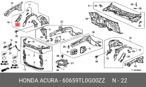Расширитель колесной арки 60659TL0G00ZZ HONDA