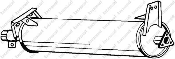 Средний глушитель выхлопных газов 233-497 BOSAL