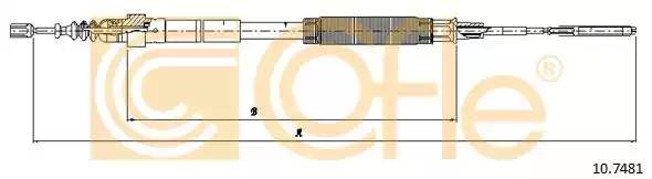 Трос ручного тормоза 107481 COFLE