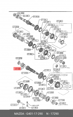 Подшипник КПП G40117290 MAZDA
