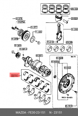 Подшипник коленвала FE3023151 MAZDA
