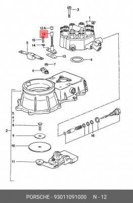 Ключ 93011091000 PORSCHE