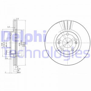 Тормозной диск BG2697 DELPHI
