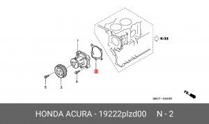 Прокладка, выпускной трубопровод 19222PLZD00 HONDA