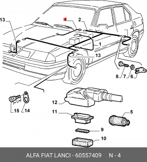 Датчик, частота вращения колеса 60557409 ALFA FIAT LANCIA