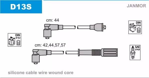 Ккомплект проводов зажигания D13SP JANMOR
