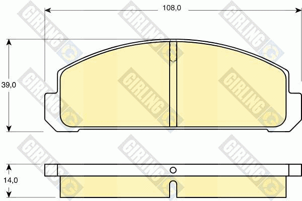 Комплект тормозных колодок, диско 6101789 GIRLING