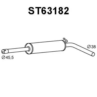 Предглушитель выхлопных газов ST63182 VENEPORTE