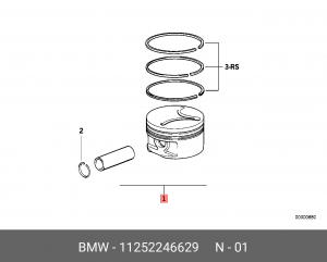 Поршень ДВС 11 25 2 246 629 BMW