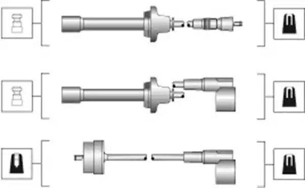 Ккомплект проводов зажигания 941045250512 MAGNETI MARELLI