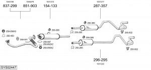 Глушитель выхлопных газов конечный 229593 BOSAL