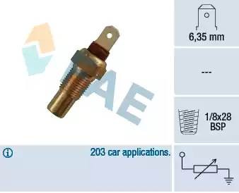 Температурный датчик охлаждающей жидкости 31570 FAE