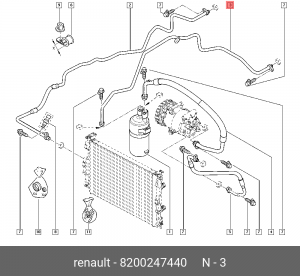 Трубка кондиционера 8200247440 RENAULT