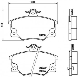 Комплект тормозных колодок, диско P23017 BREMBO