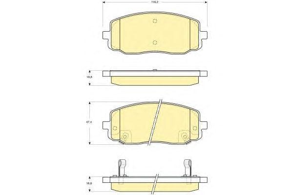 Комплект тормозных колодок, диско 6133699 GIRLING