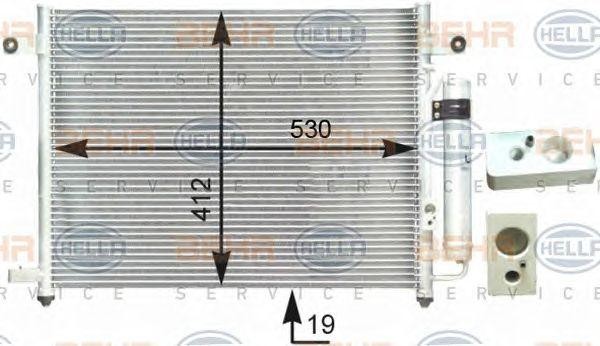 Конденсатор, кондиционер 8FC351302731 HELLA