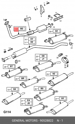 Катализатор 90528822 GENERAL MOTORS