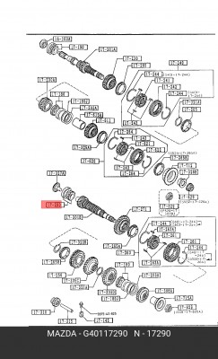 Подшипник КПП G40117290 MAZDA