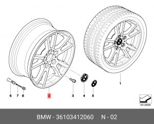 Диск колеса 36 10 3 412 060 BMW