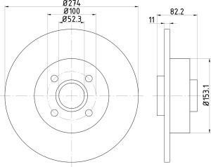 Тормозной диск MDC1566 MINTEX