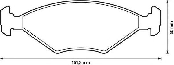 Комплект тормозных колодок, диско 571448X BENDIX JURID