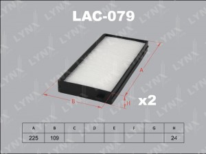 Фильтр салона LAC-079 LYNXAUTO