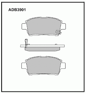 Колодки тормозные дисковые ADB3901 ALLIED NIPPON