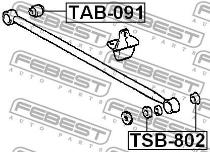 Втулка рычага подвески TSB802 FEBEST