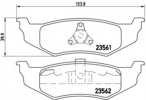 Комплект тормозных колодок, диско P11010 BREMBO