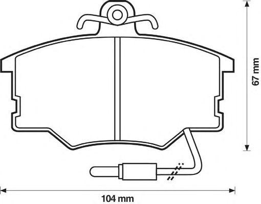 Комплект тормозных колодок, диско 571426X BENDIX JURID