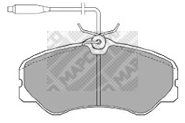Комплект тормозных колодок, диско 6385 MAPCO