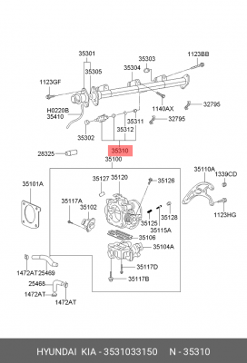 Клапанная форсунка 3531033150 HYUNDAI KIA