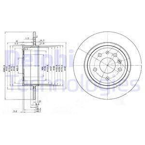 Тормозной диск BG3908 DELPHI
