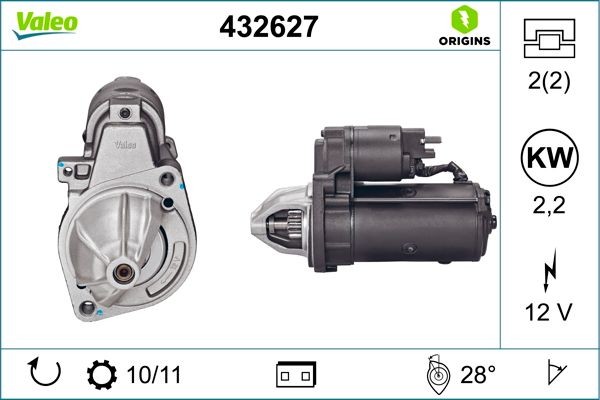 Стартер 432627 VALEO PHC